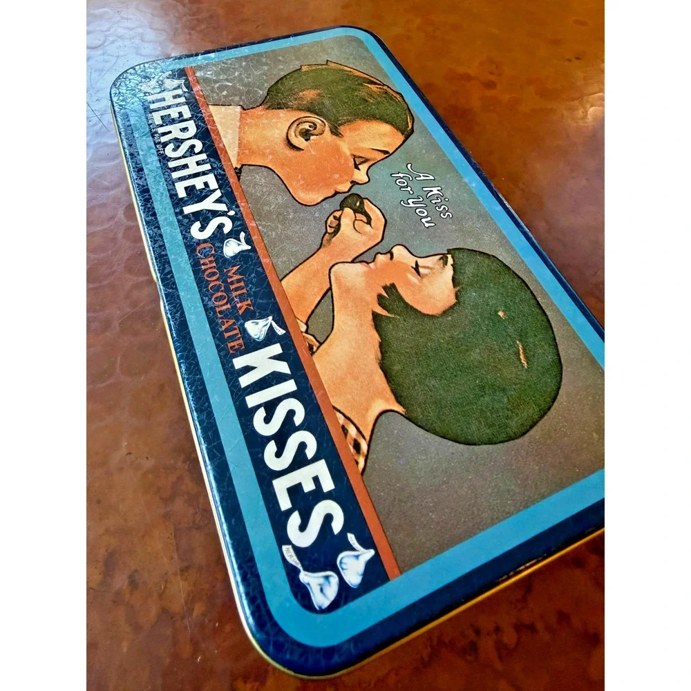 Vintage 1984 Hershey’s Kisses A Kiss For You Advertising Tin Box 8 in